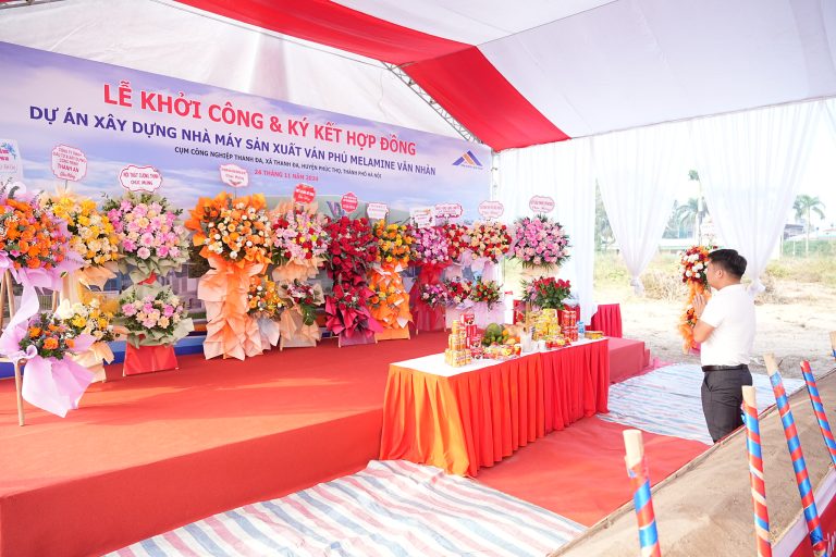 Lễ khởi công nhà máy sản xuất ván phủ Melamine Văn Nhàn