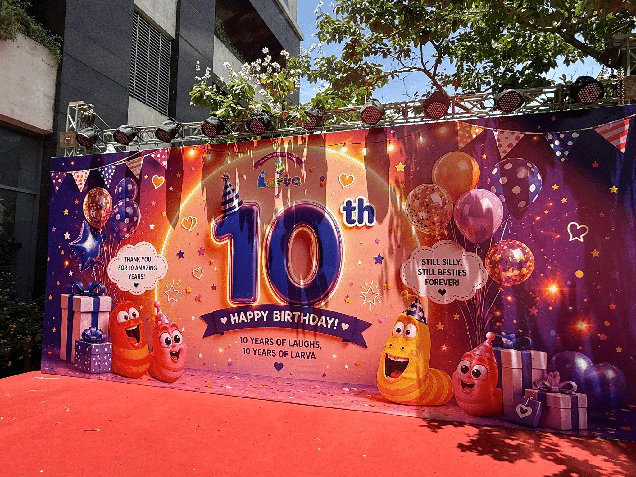 Backdrop sinh nhật thiếu nhi in bạt theo chủ đề