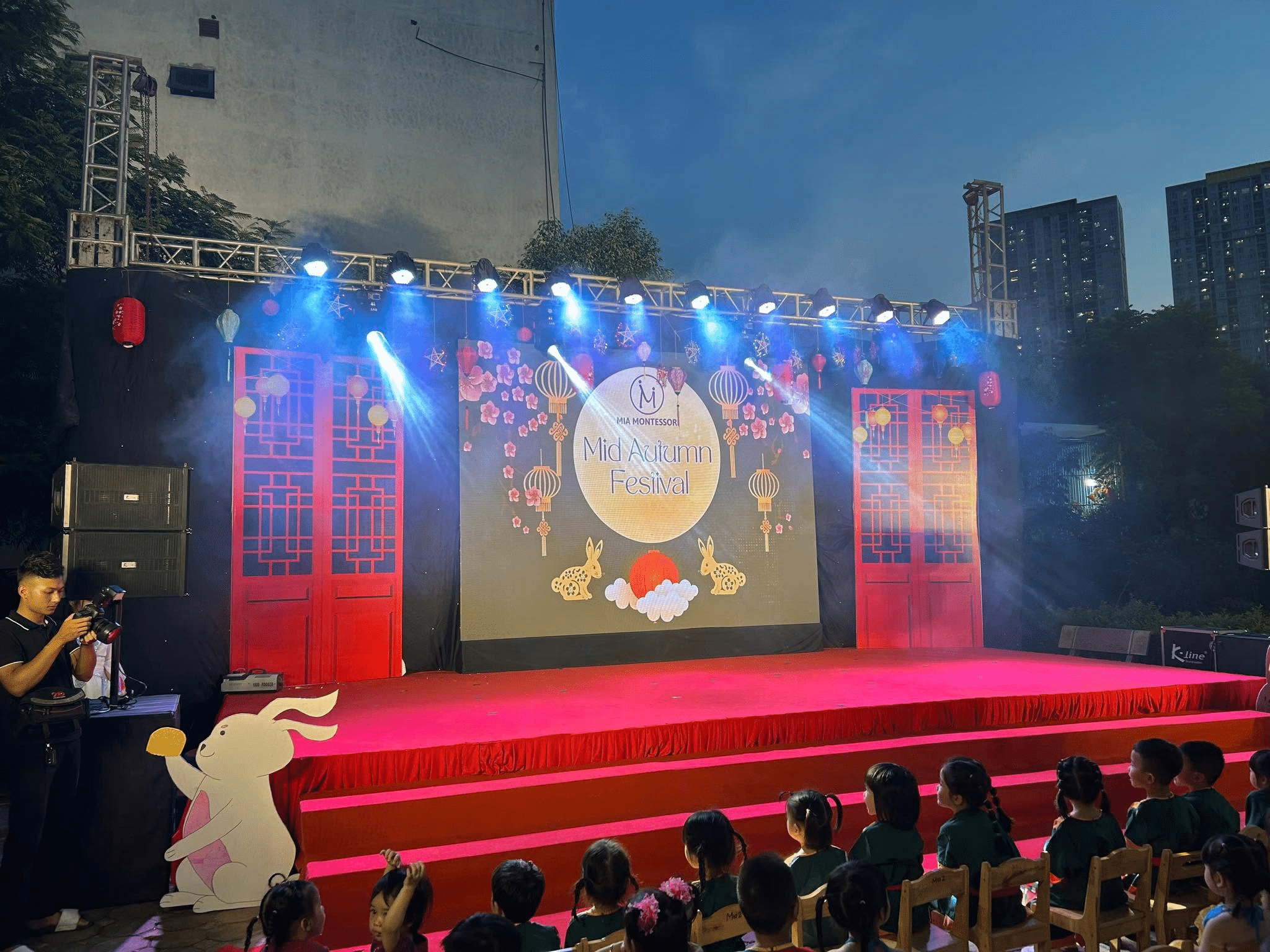 Màn LED Trung thu tại trường học do Thành Chung Event thi công