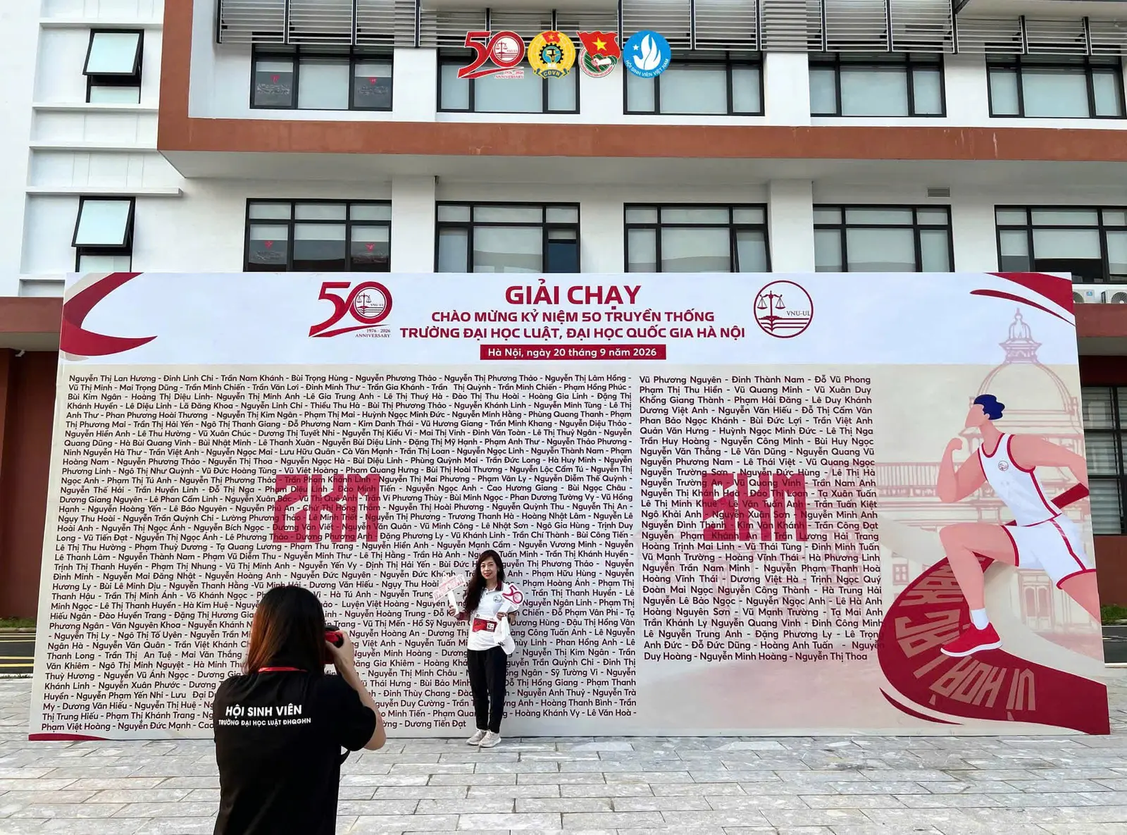 Backdrop giải chạy chào mừng 50 năm Trường Đại học Luật ĐHQGHN