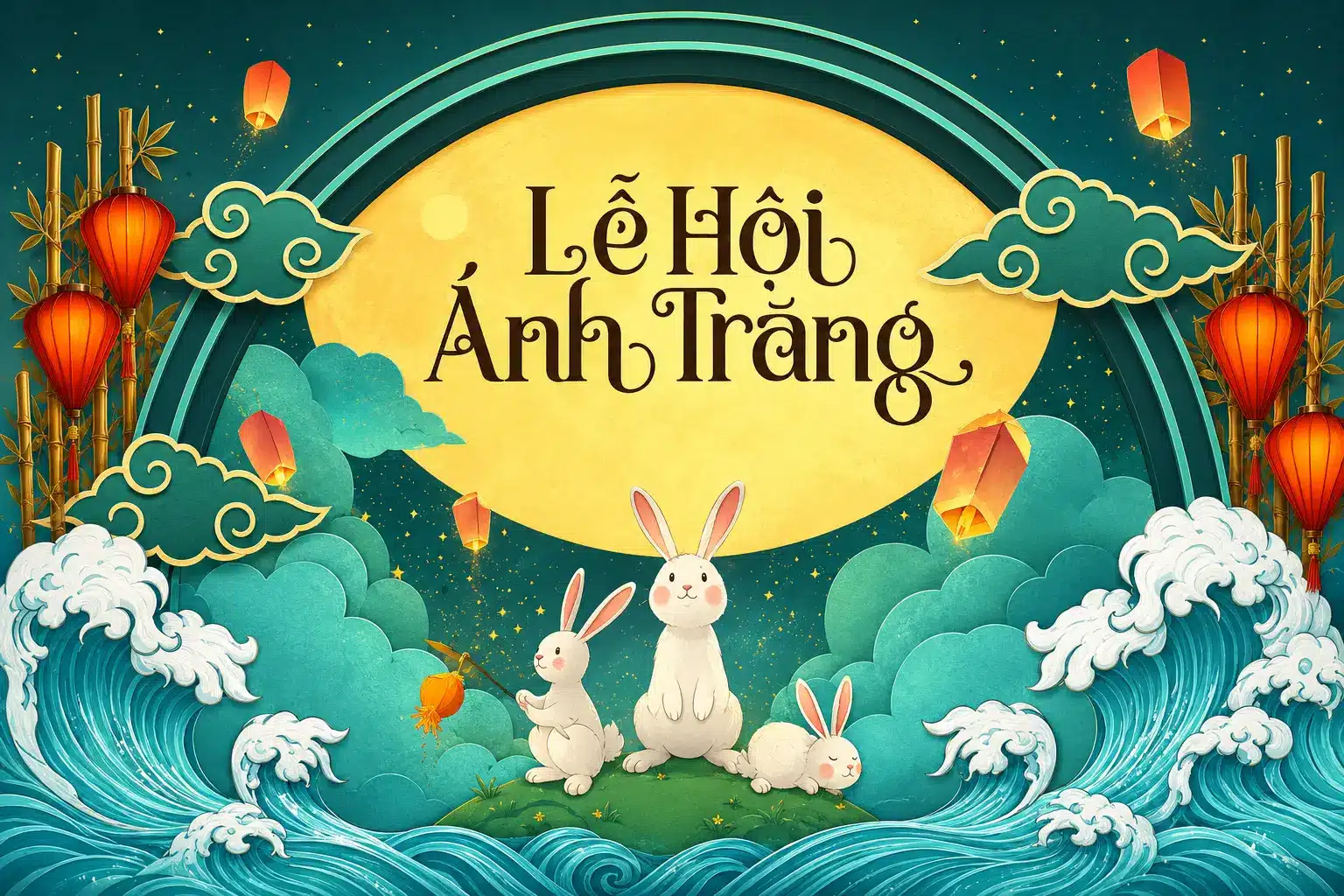 Mẫu backdrop Lễ hội Ánh trăng